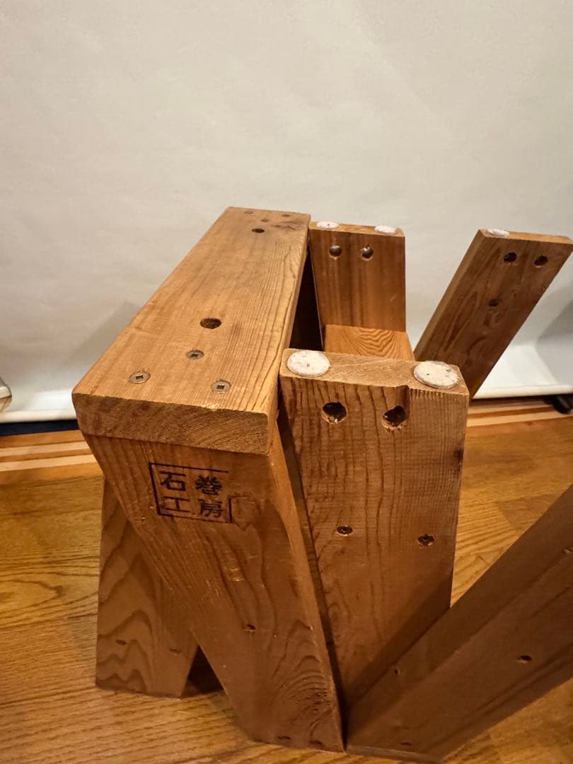 石巻工房AA ロウスツール 2脚セット　ヴィンテージ