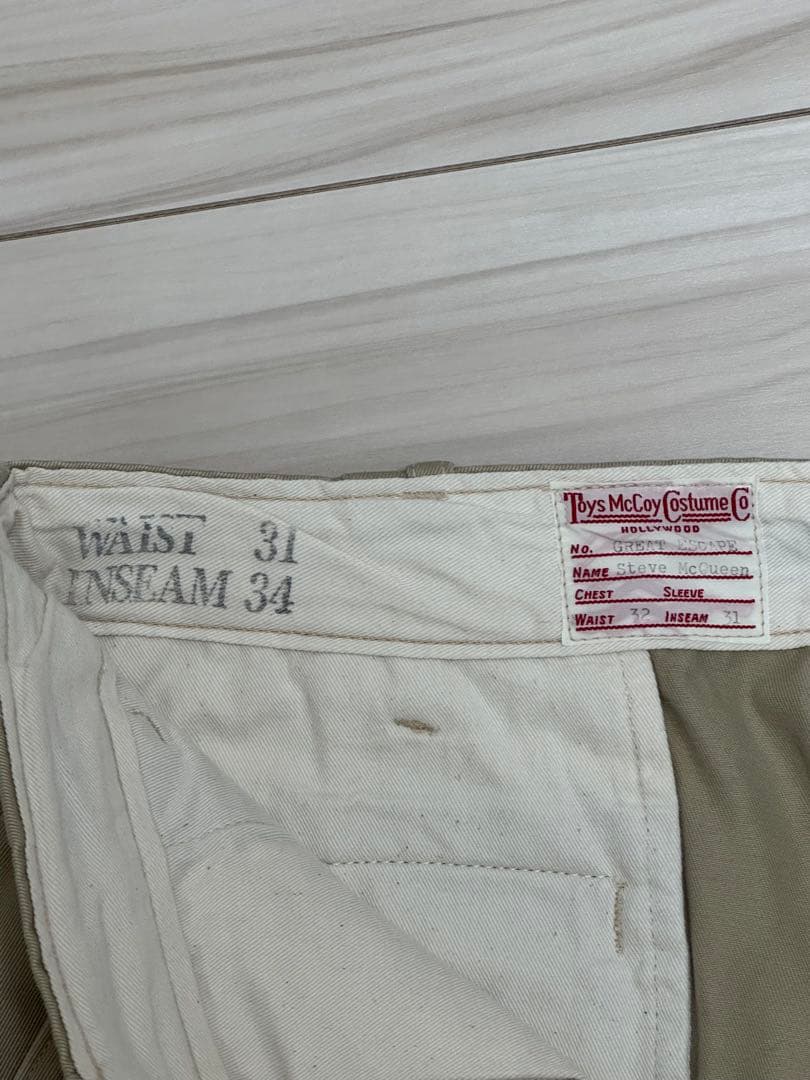 トイズマッコイ マックイーン　チノパン　\"V.HILTS\"TROUSERS