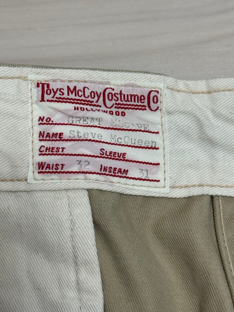 トイズマッコイ マックイーン　チノパン　\"V.HILTS\"TROUSERS