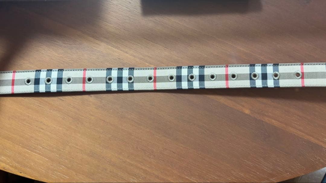 【最終価格1/19まで】Burberry チェック柄レザーベルト