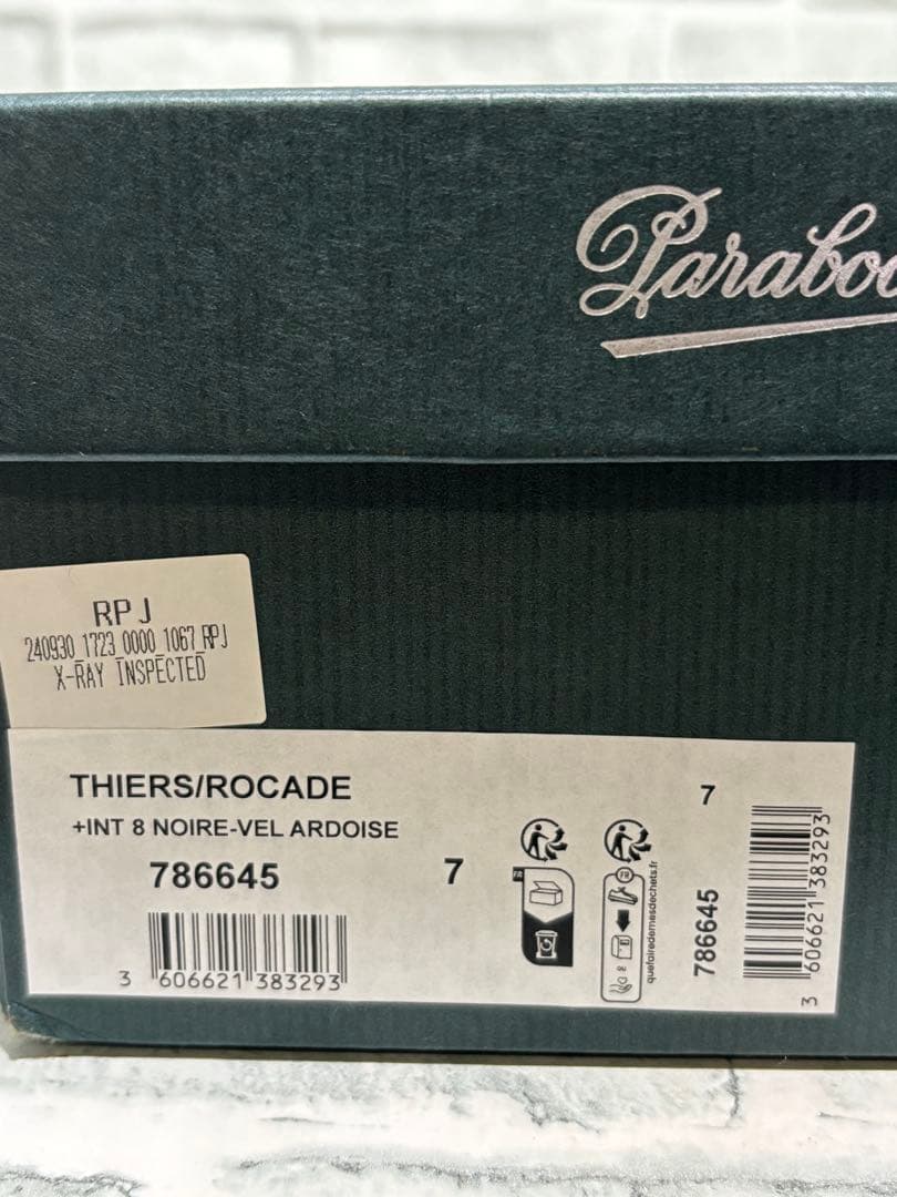 美品　PARABOOT パラブーツ　THIERS VEL ARDOISE