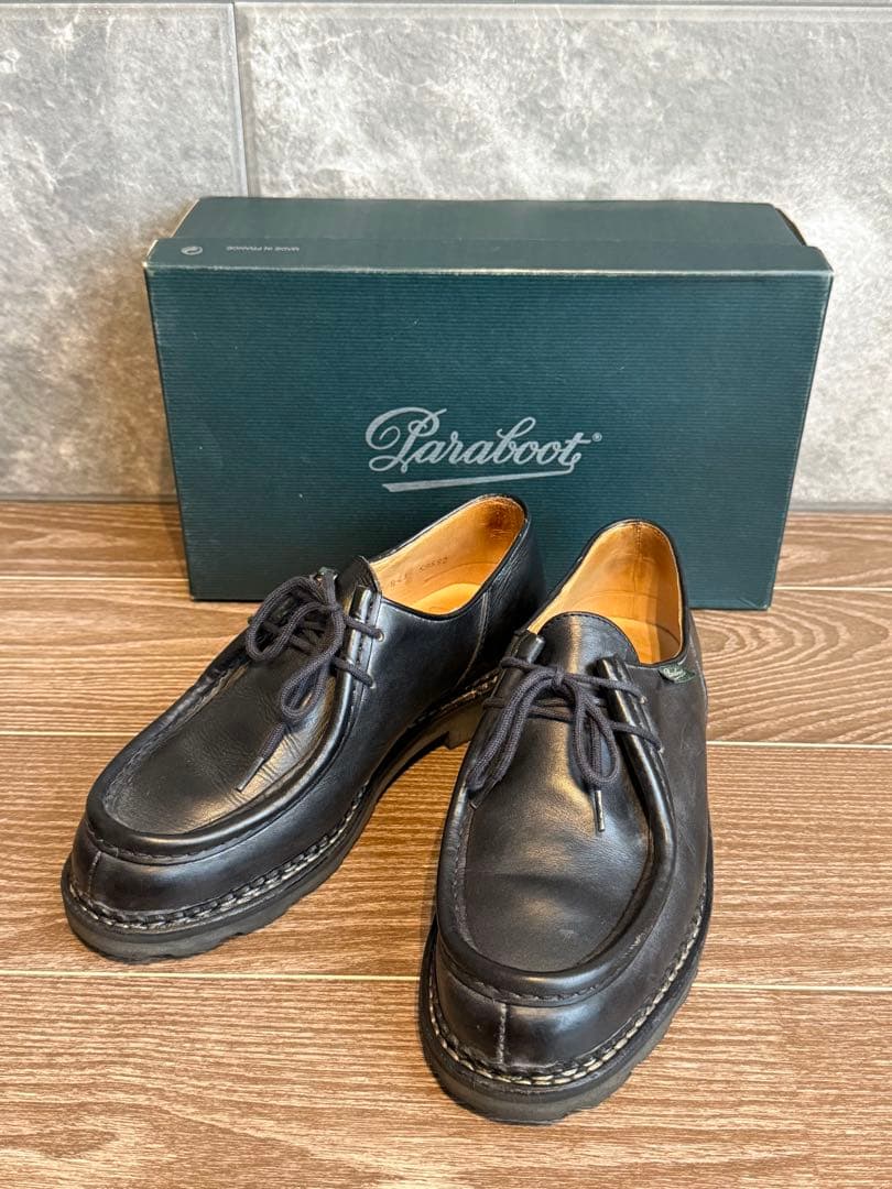Paraboot ミカエル　ブラック モカシン 靴