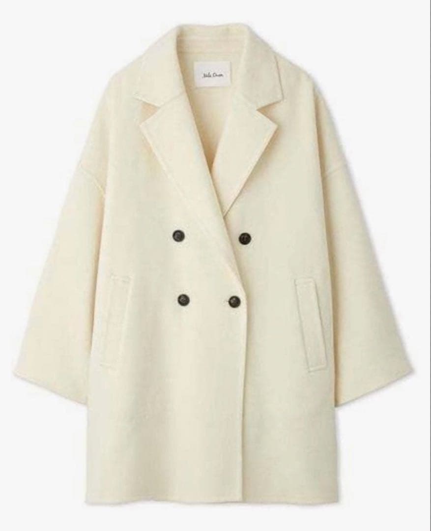 ふちまる　Mila Owenワイドシルエットダブルブレストコート