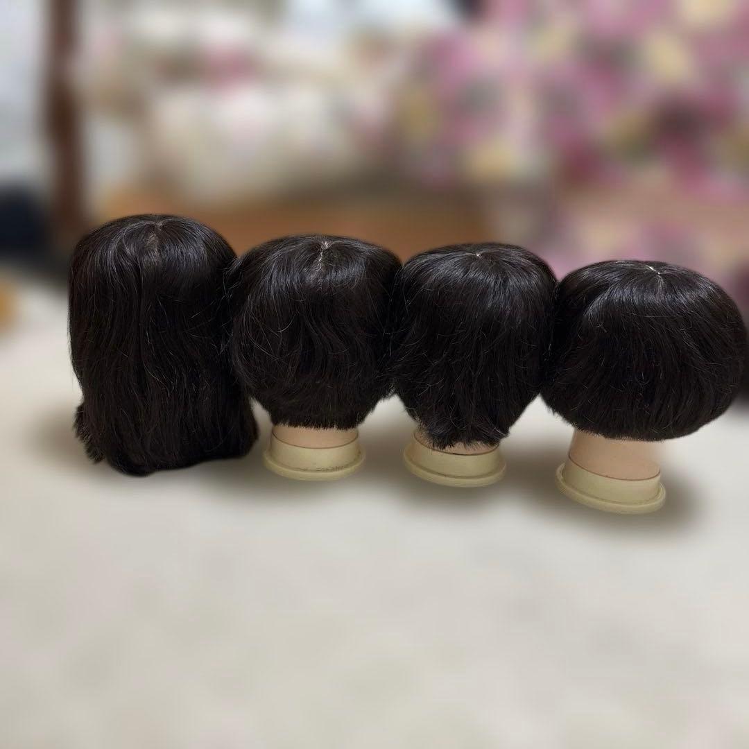 カットウィッグ　カット済み含む　10個セット　美容師国家試験　練習用　マネキン