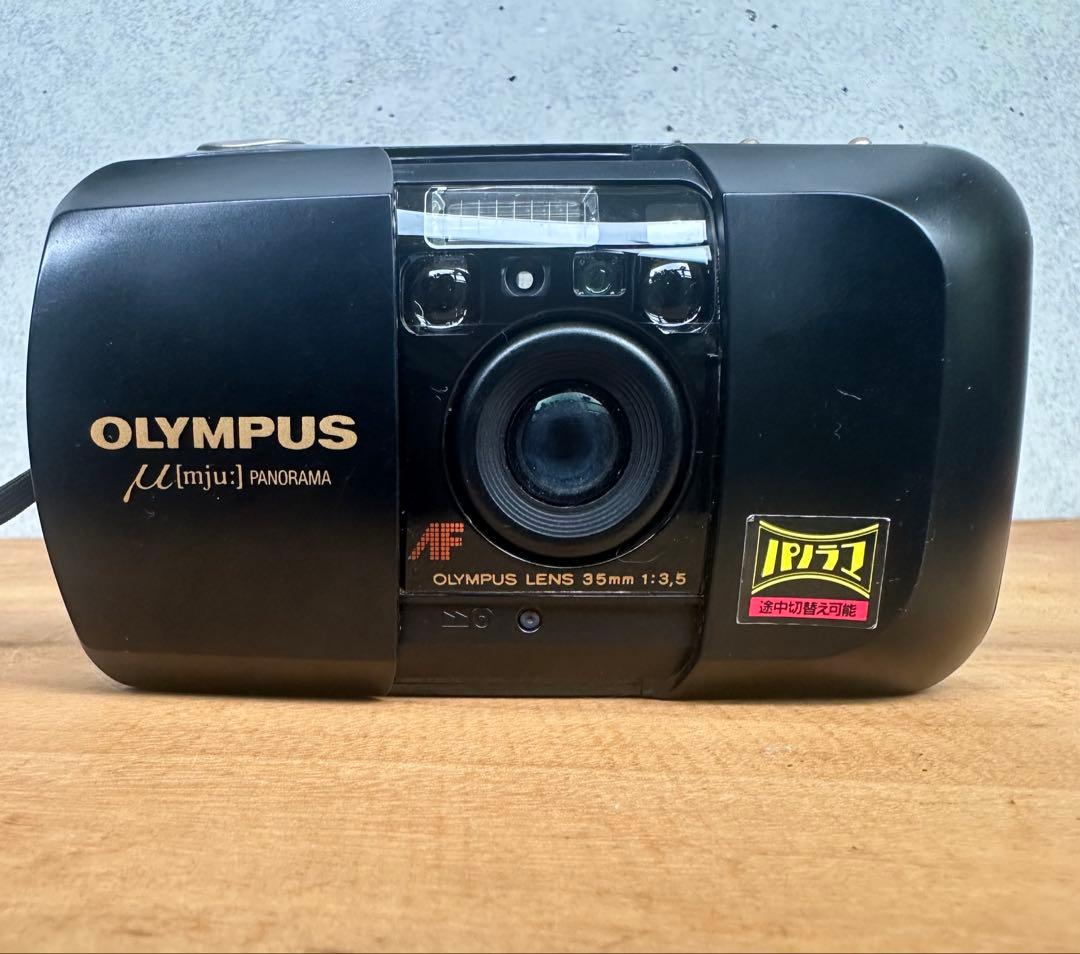 OLYMPUS μ[mju:] PANORAMA フィルムカメラ フィルム付き
