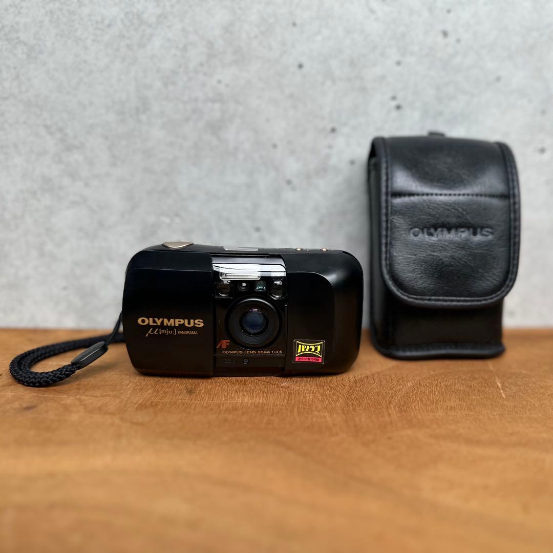 OLYMPUS μ[mju:] PANORAMA フィルムカメラ フィルム付き