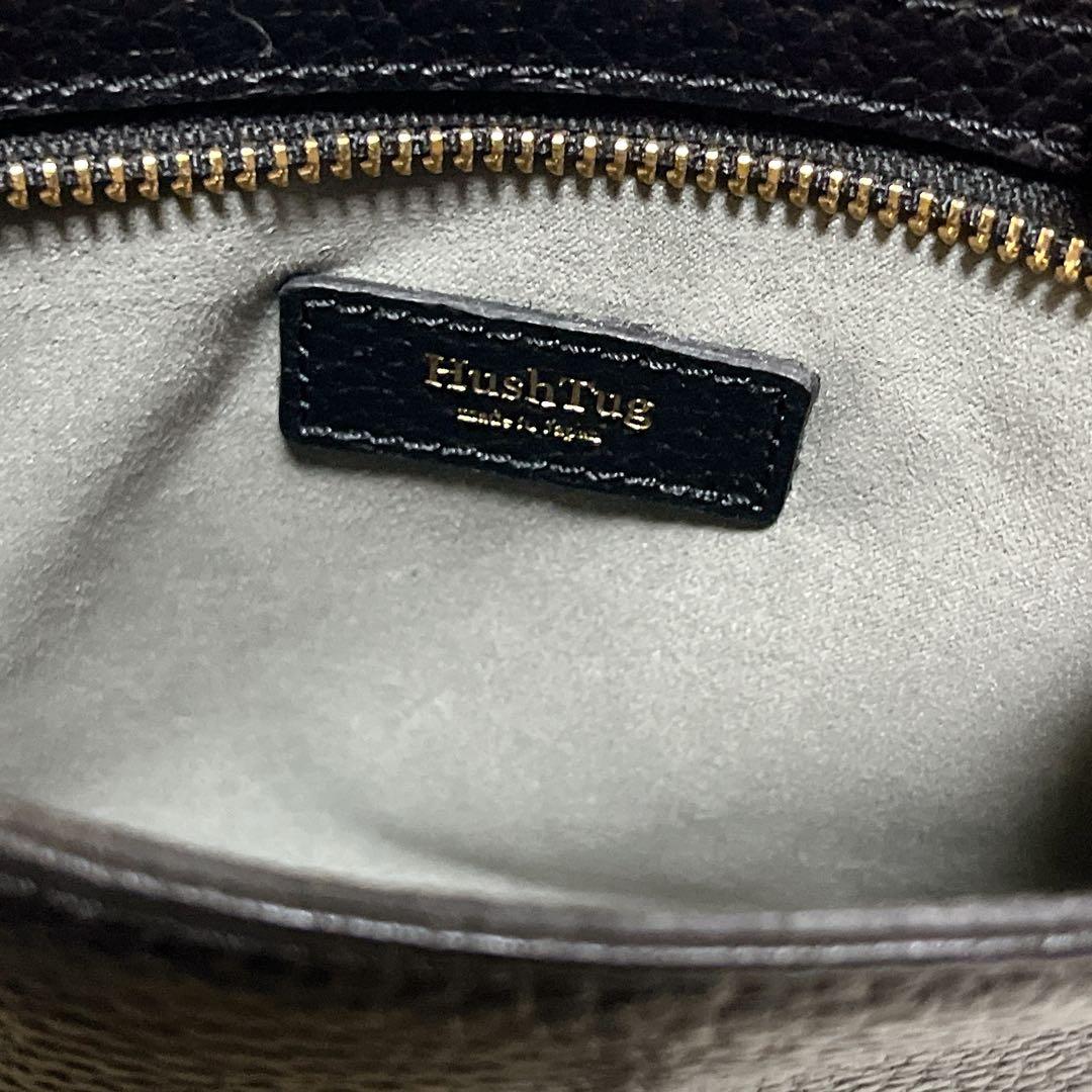 美品　HushTug サコッシュ ショルダーバッグ 本革　ブラック