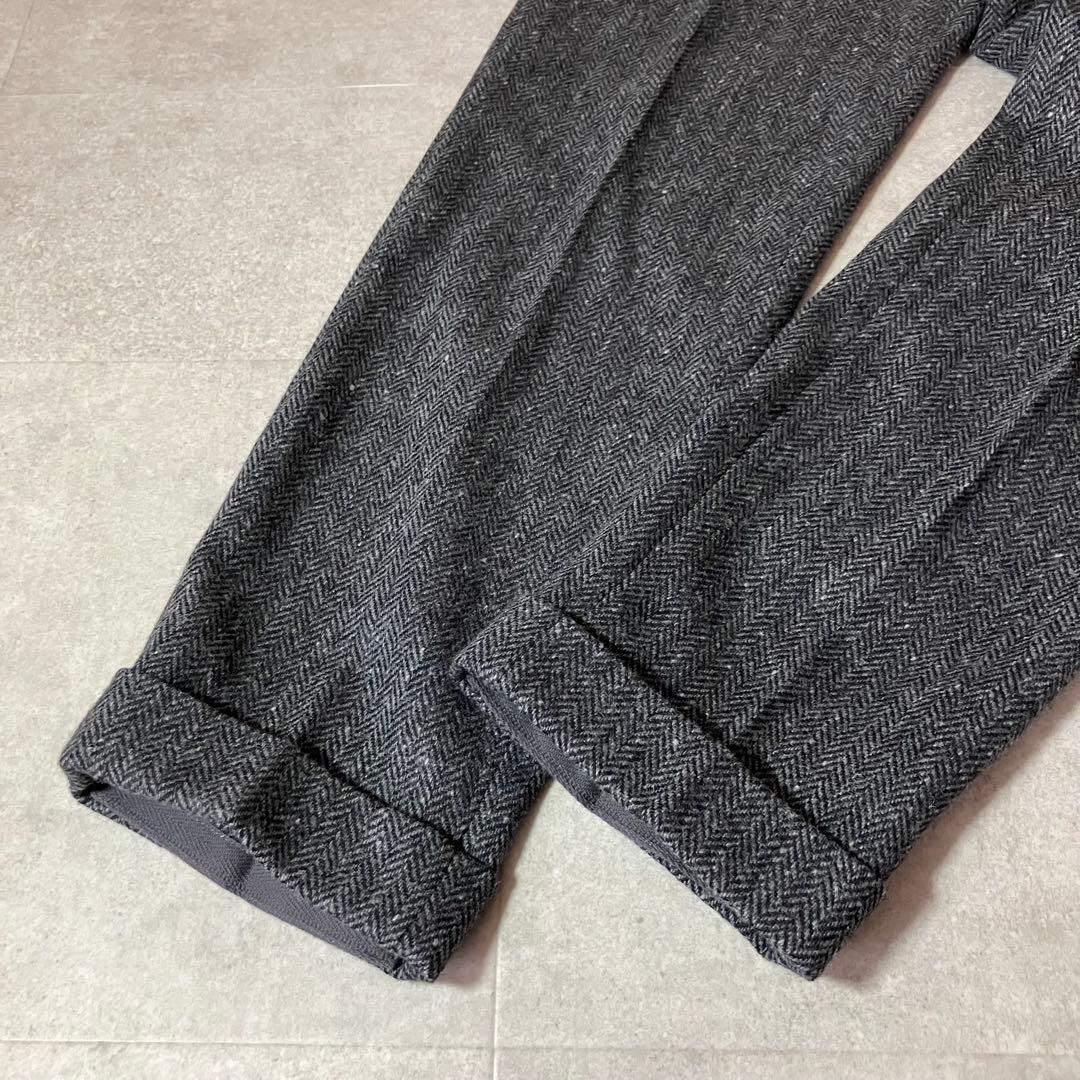 TAGLIATORE P-BRENT ヘリンボーン ウール スラックス/48