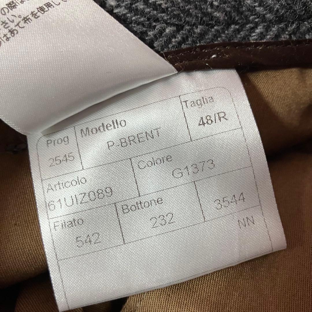 TAGLIATORE P-BRENT ヘリンボーン ウール スラックス/48