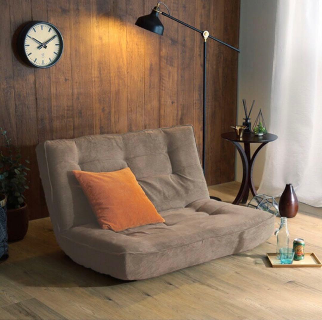 ベージュ 2人がけソファ 取り外し可能な脚付き 2人掛けソファ コーデュロイ