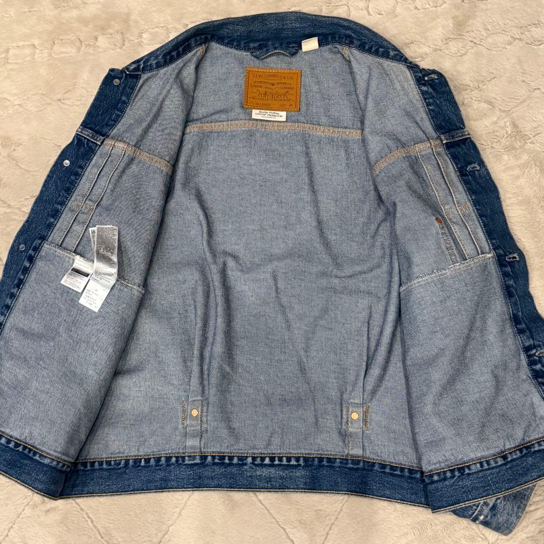 美品 【リーバイス】 1st 復刻 デニム トラッカージャケット 牛革 M