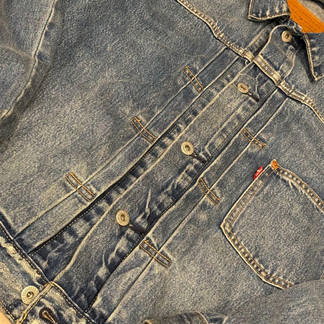 美品 【リーバイス】 1st 復刻 デニム トラッカージャケット 牛革 M
