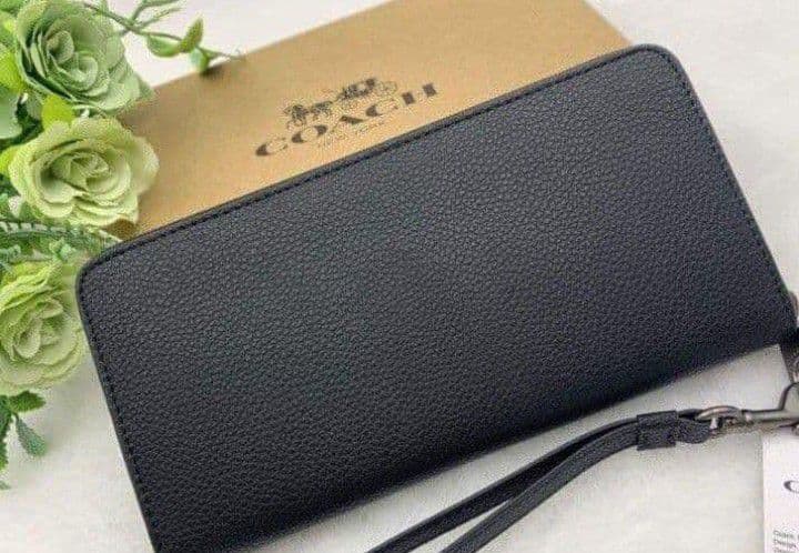 新品未使用コーチ長財布馬車レインボーロゴブラックレディースメンズ送料無料即日発送