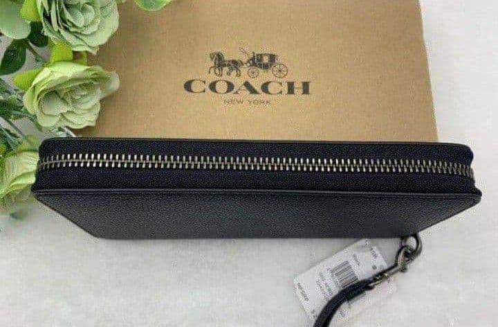 新品未使用コーチ長財布馬車レインボーロゴブラックレディースメンズ送料無料即日発送