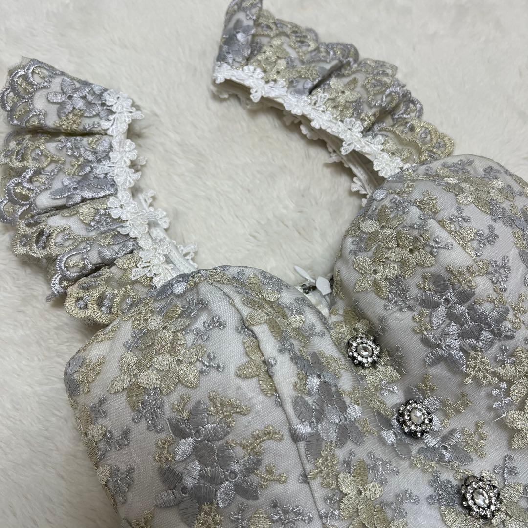 キャバドレス Sugar ROBEdeFLEURS 刺繍　フリル　紫