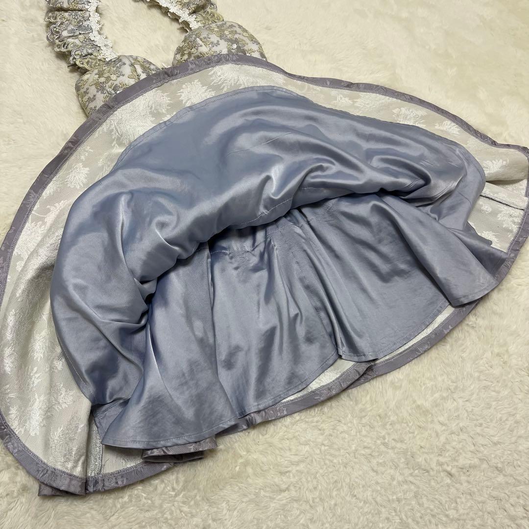 キャバドレス Sugar ROBEdeFLEURS 刺繍　フリル　紫