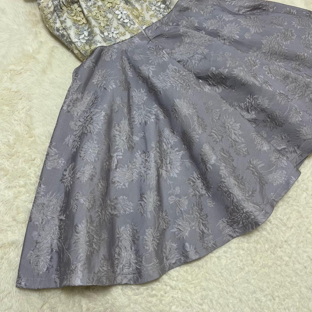 キャバドレス Sugar ROBEdeFLEURS 刺繍　フリル　紫