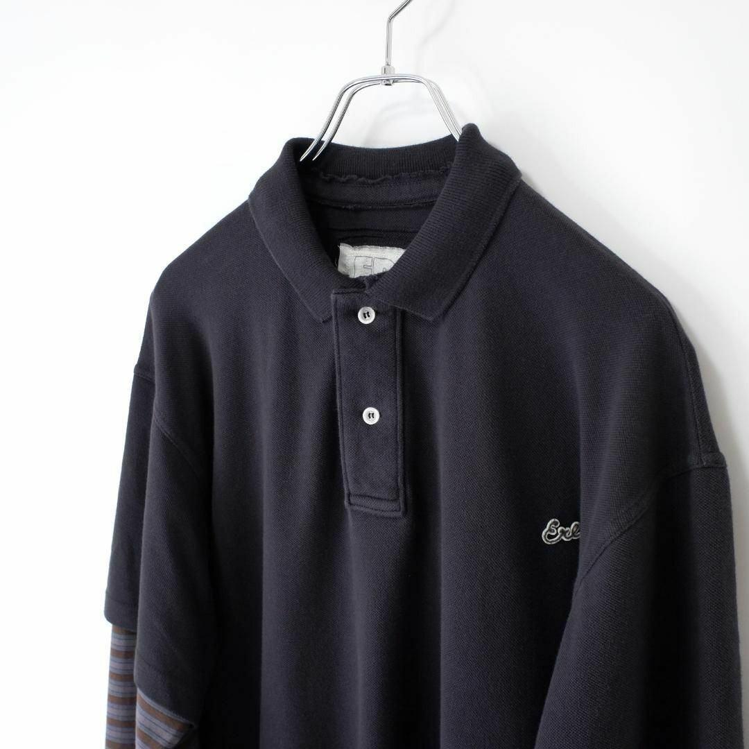 トップス 25ss ERL DOUBLE SLEEVE POLO T-SHIRT