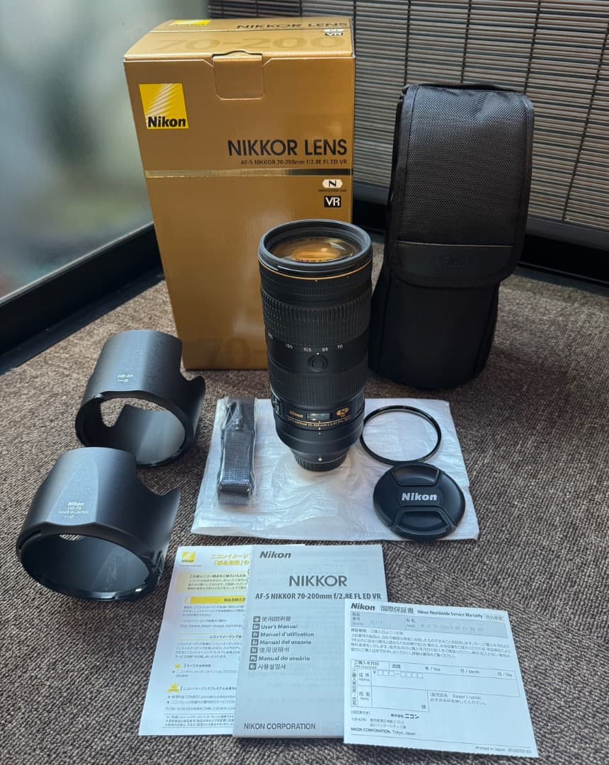 新品同様　AF-S Nikkor 70-200mm f2.8E FL ED VR