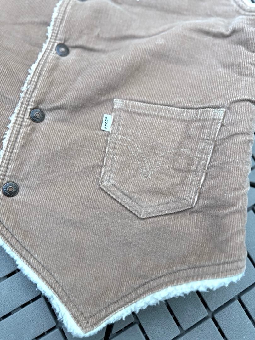 70's 希少‼︎ Levi's デニムベスト ボア リーバイス コーデュロイ