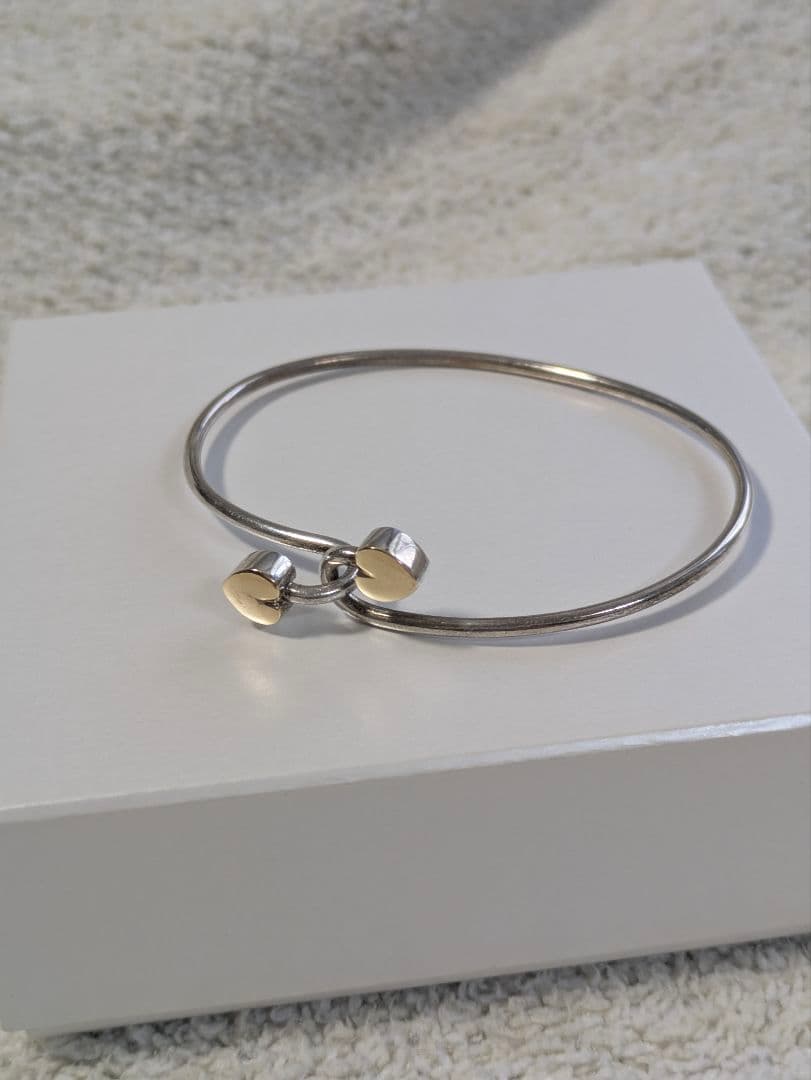 ティファニー　ダブルハート　フック　バングル シルバー925/750