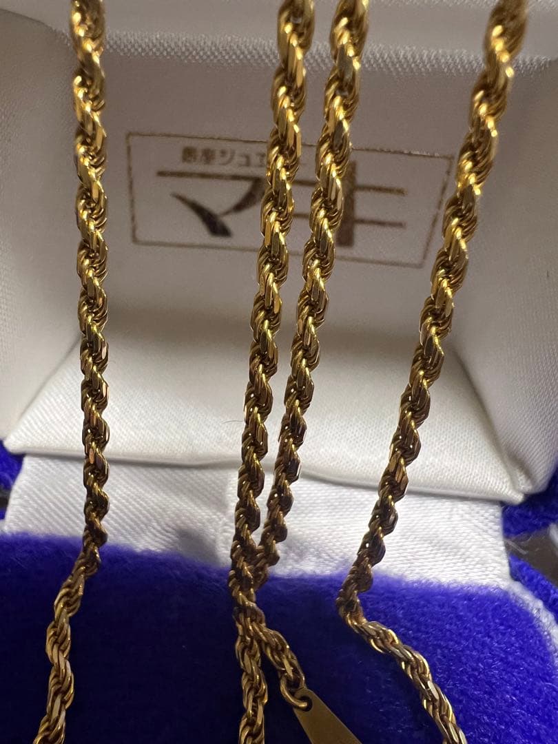 K18 18金　750 18KT ロープ　ネックレス　7g 大幅なお値下げ不可