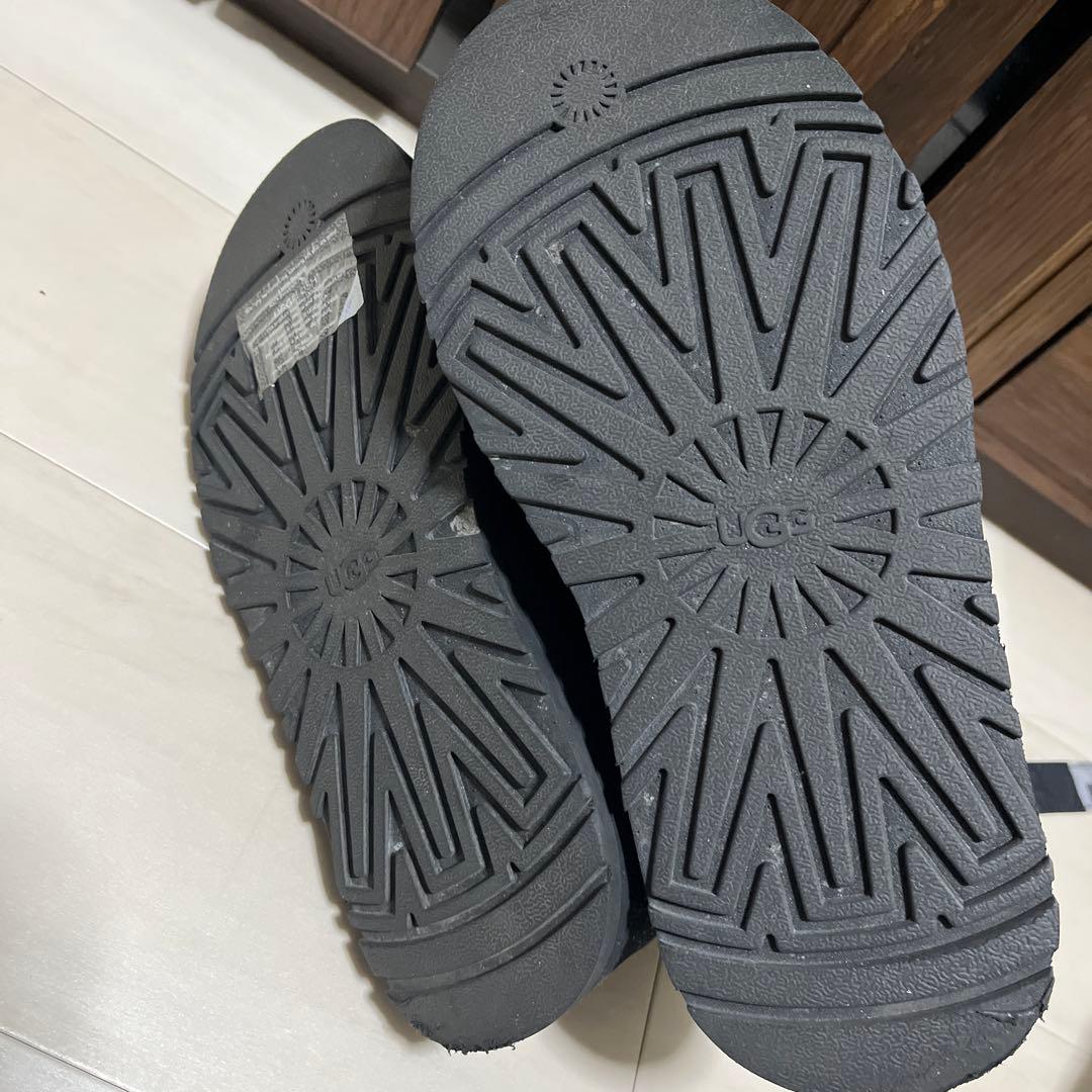 UGG アグー　23cm 厚底ムートンブーツ　ブラック クラシックミニディッパー