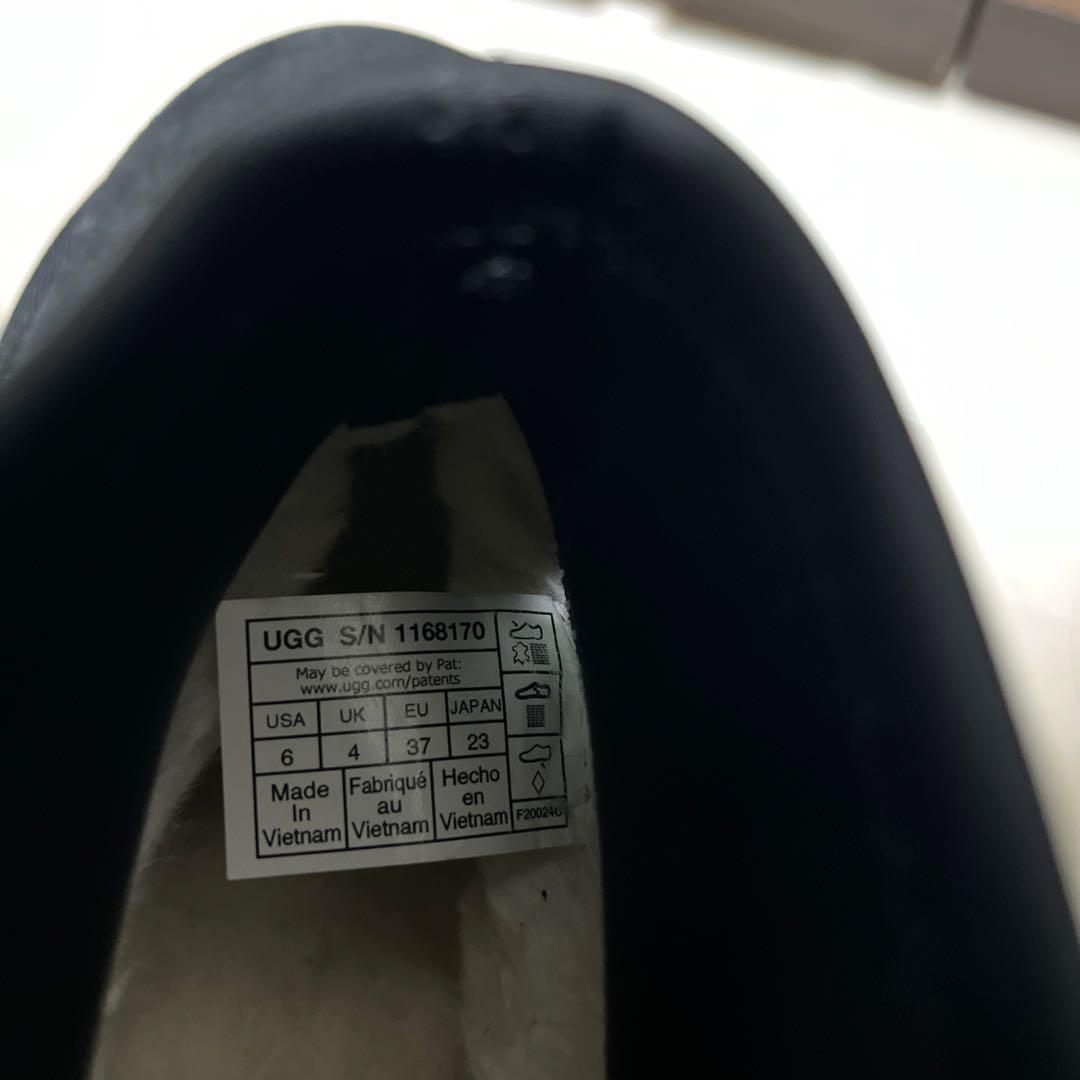 UGG アグー　23cm 厚底ムートンブーツ　ブラック クラシックミニディッパー