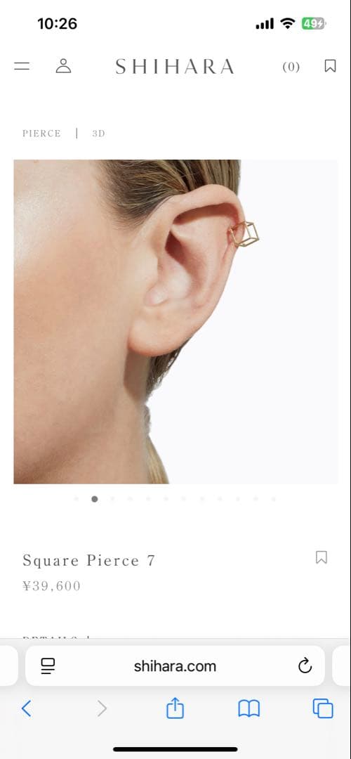 アクセサリー SHIHARA 3D square
