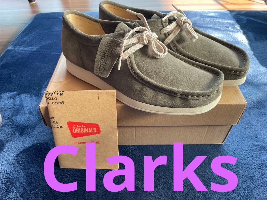 【未使用】クラークス ワラビー エアリアル グリーン スエード UK6 1/2