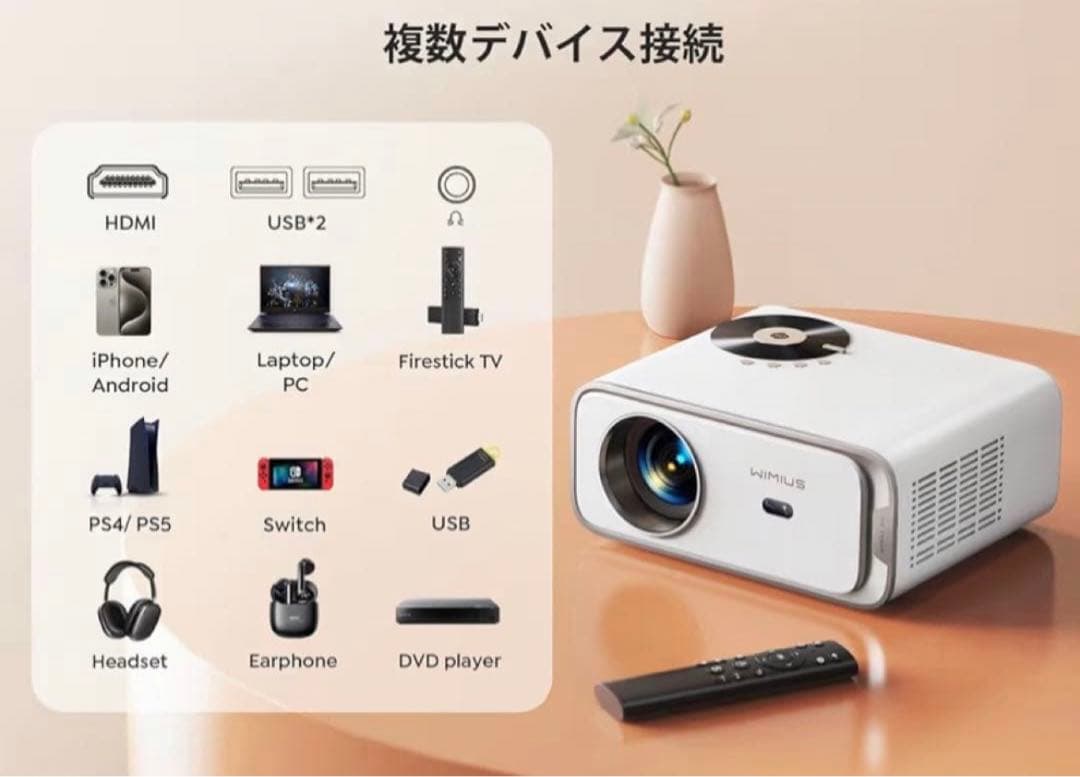 WIMIUS P63 スマートプロジェクター