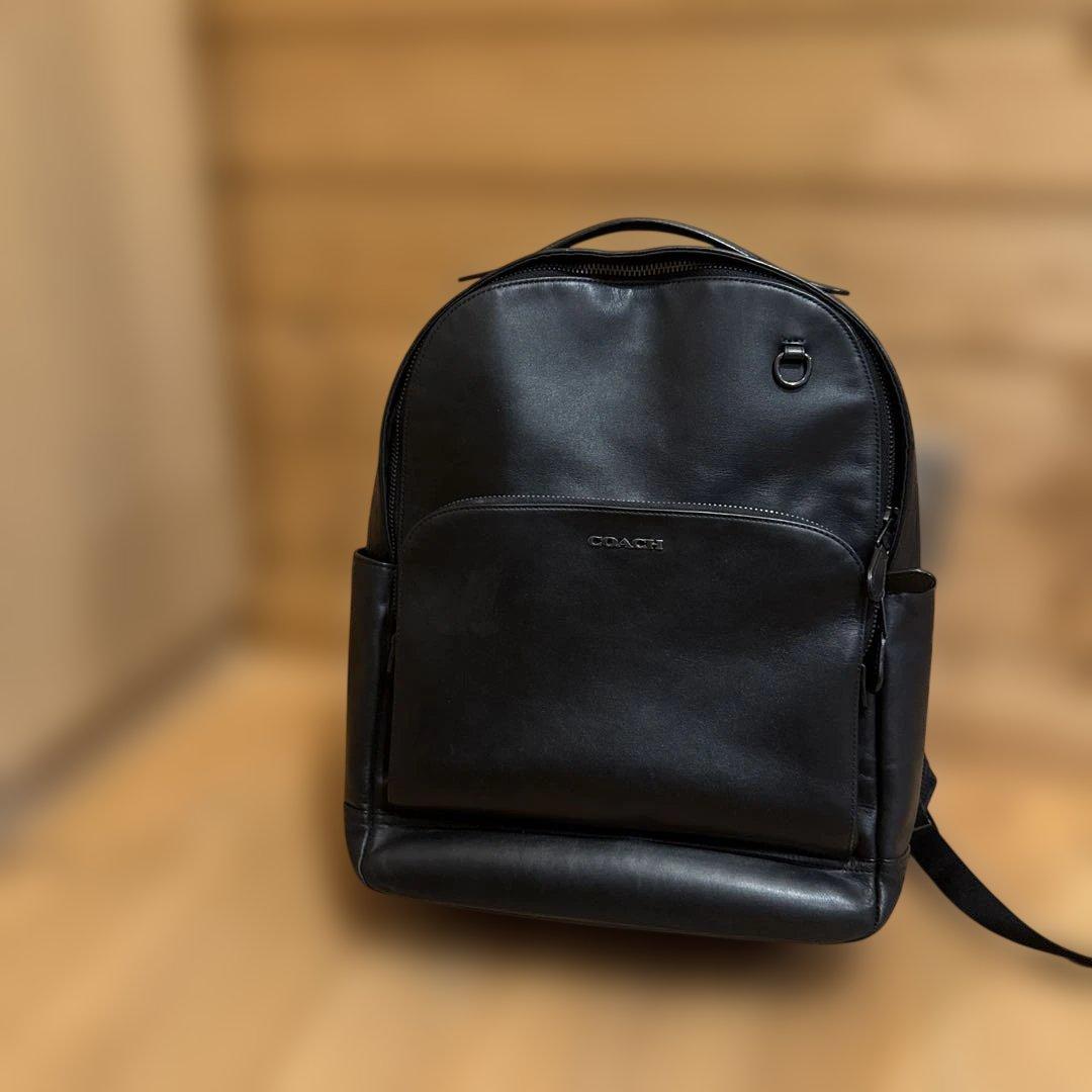 COACH レザーリュック　ブラック