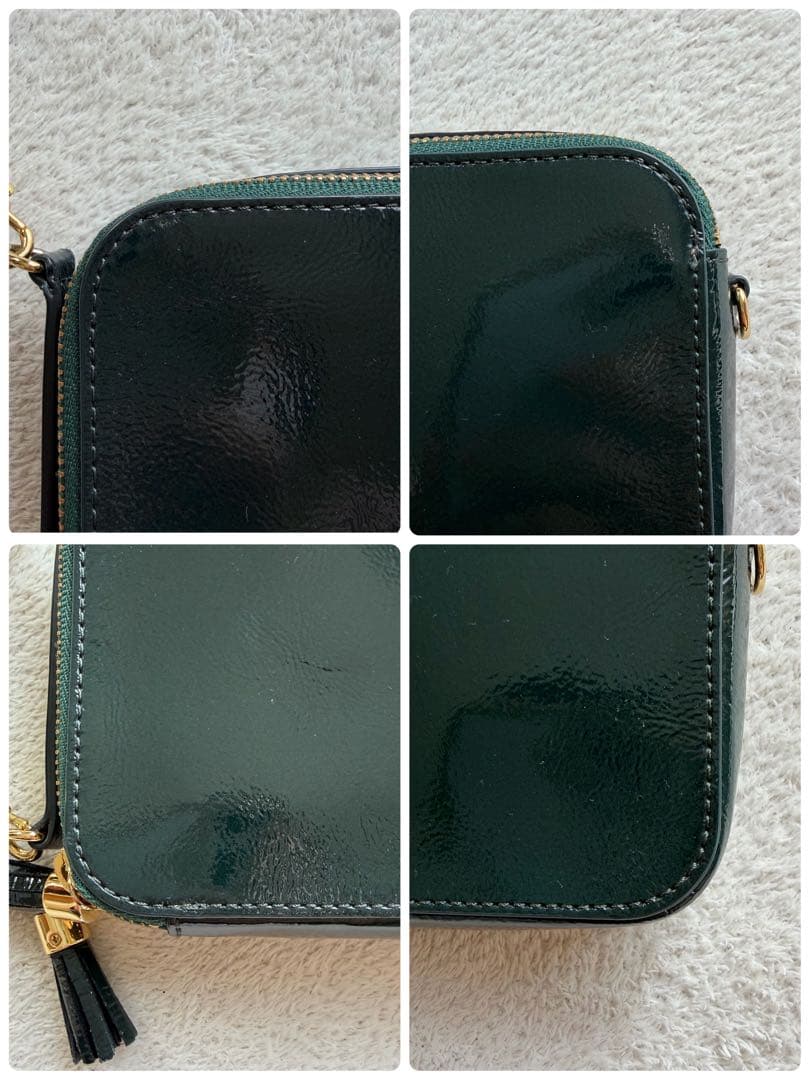 美品✨ATAO アタオ アミュレット ショルダーウォレット ディープエメラルド