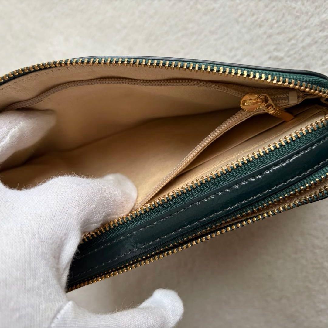 美品✨ATAO アタオ アミュレット ショルダーウォレット ディープエメラルド