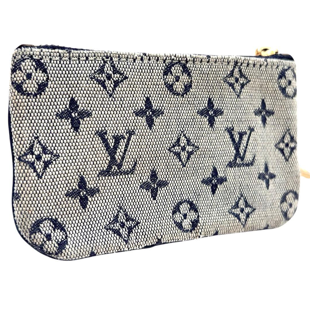 ルイヴィトン ケース モノグラムミニ ポシェットクレ 紺 M92236