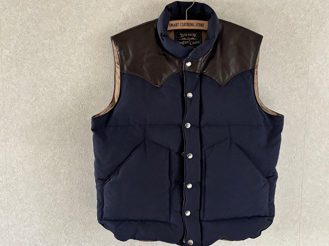 Sugar Cane ダウンベスト ネイビー