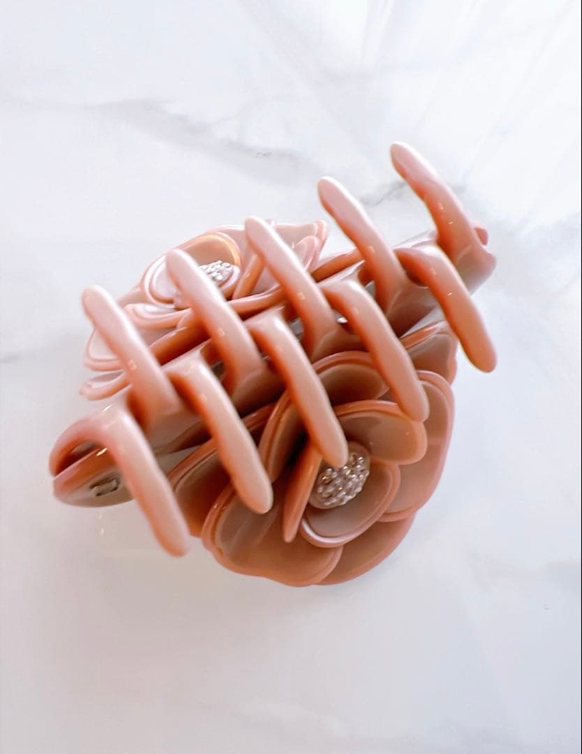 極美品 アレクサンドルドゥパリ カメリア ピンク ヘアクリップ