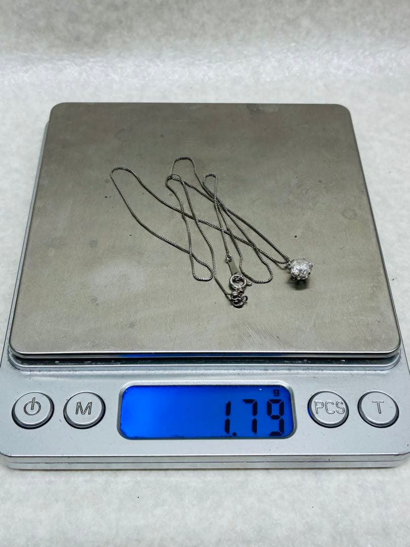 大粒 0.90ct PT900/PT850 ダイヤモンド プラチナ ネックレス