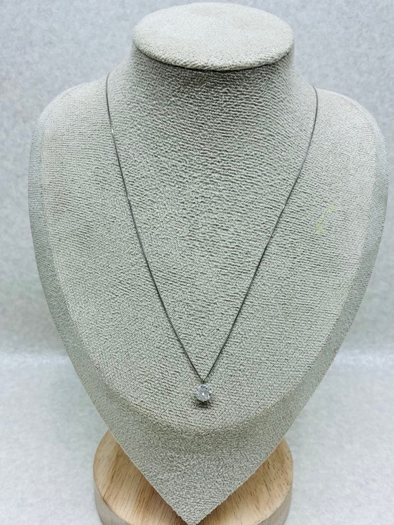 大粒 0.90ct PT900/PT850 ダイヤモンド プラチナ ネックレス