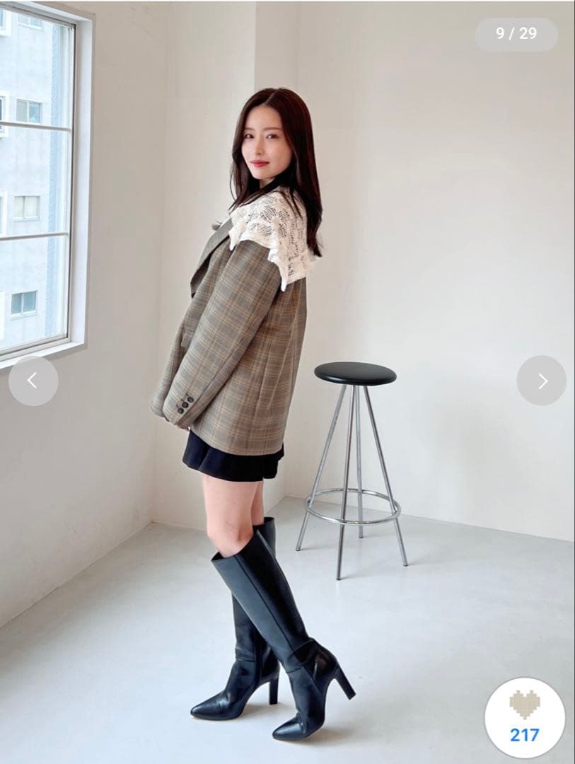 snidel レースカラーテーラードジャケット