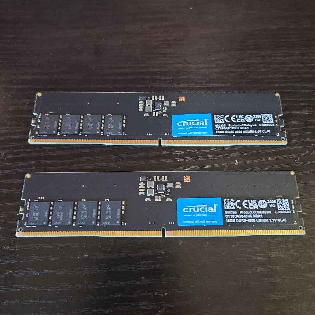 DDR5-4800 Crucial 32GB (16GB 2枚組)