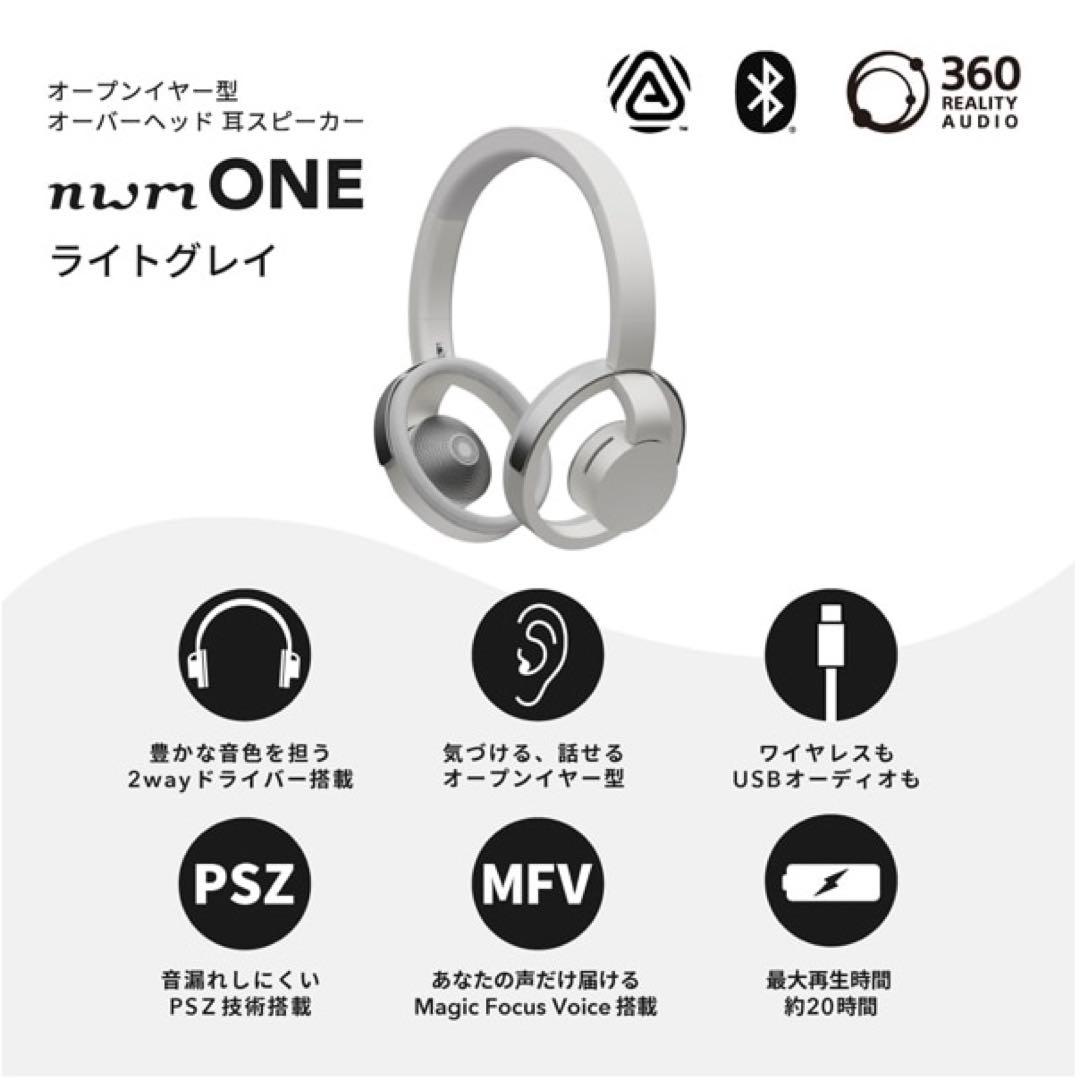 ヌーム ワイヤレス ヘッドホン オープンイヤー型 nwm ONE MBH001