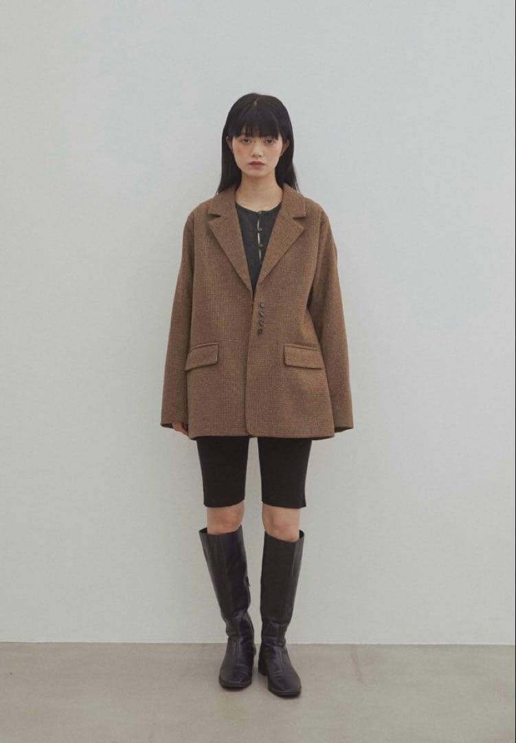 ジャケット・アウター dium. check tailored jacket