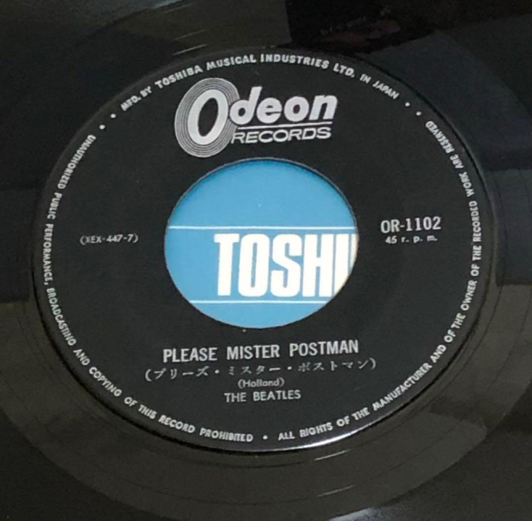 ビートルズ●希少オデオン フチ有り400円黒盤●プリーズ ミスター ポストマン
