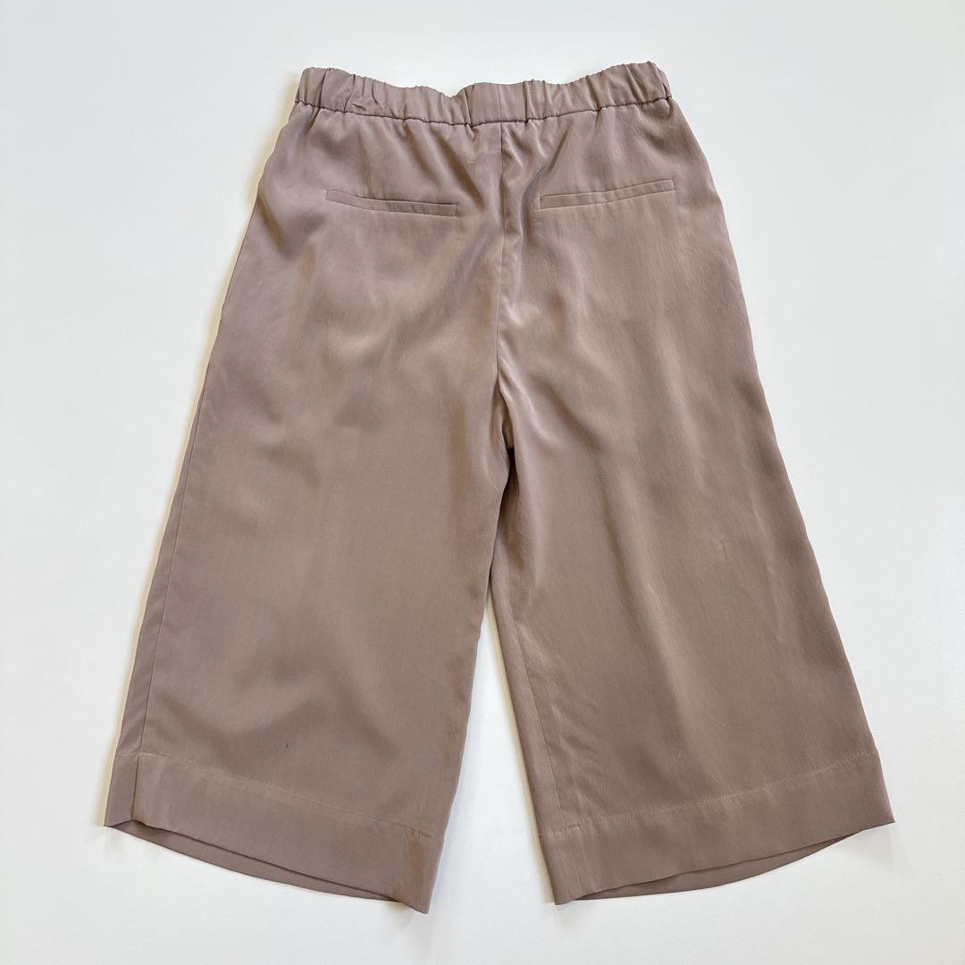 ▪️ブルネロクチネリ ガウチョパンツ シルク混 ゴムウエスト ブラウンベージュ