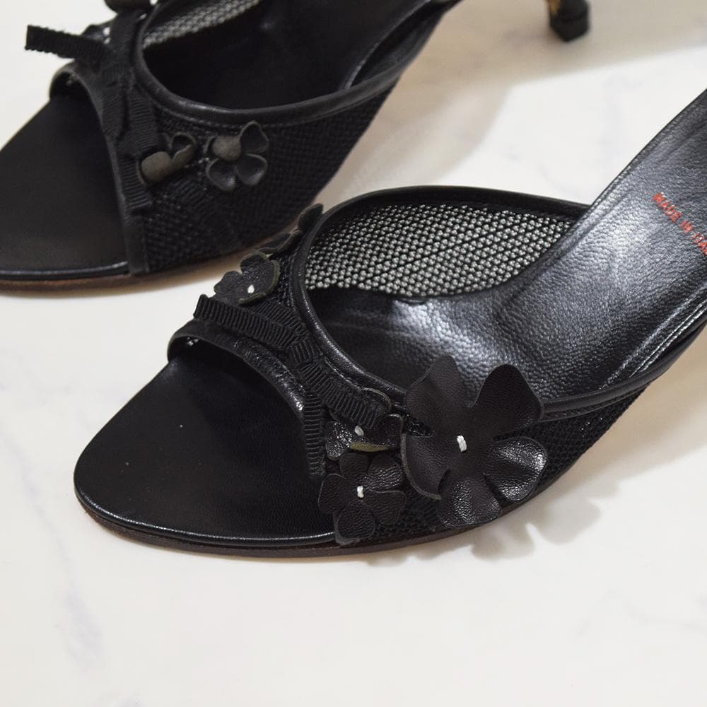 00s archive miu miu vintage ミュール サンダル 黒