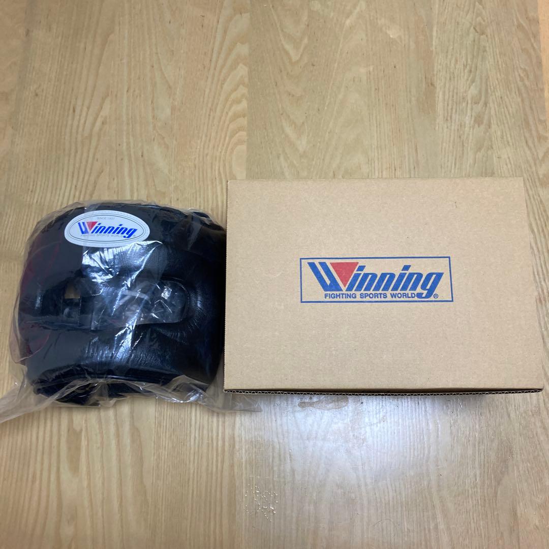 【新品未使用正規品タグ付き箱付き】ウィニングフルフェイスヘッドギアMブラック