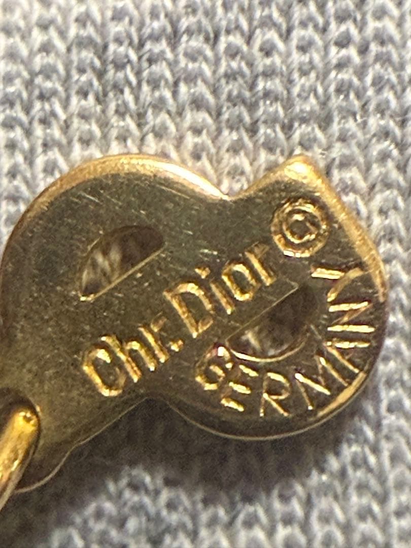 Christian Dior CDロゴ チェーンネックレス ラインストーン