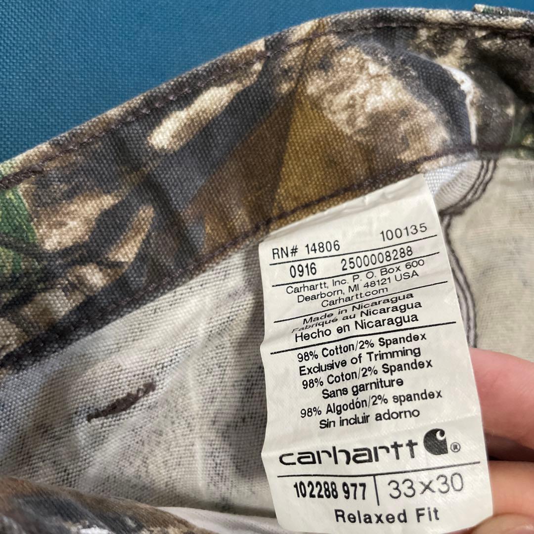 Carhartt 迷彩 ワークパンツ33✖️30