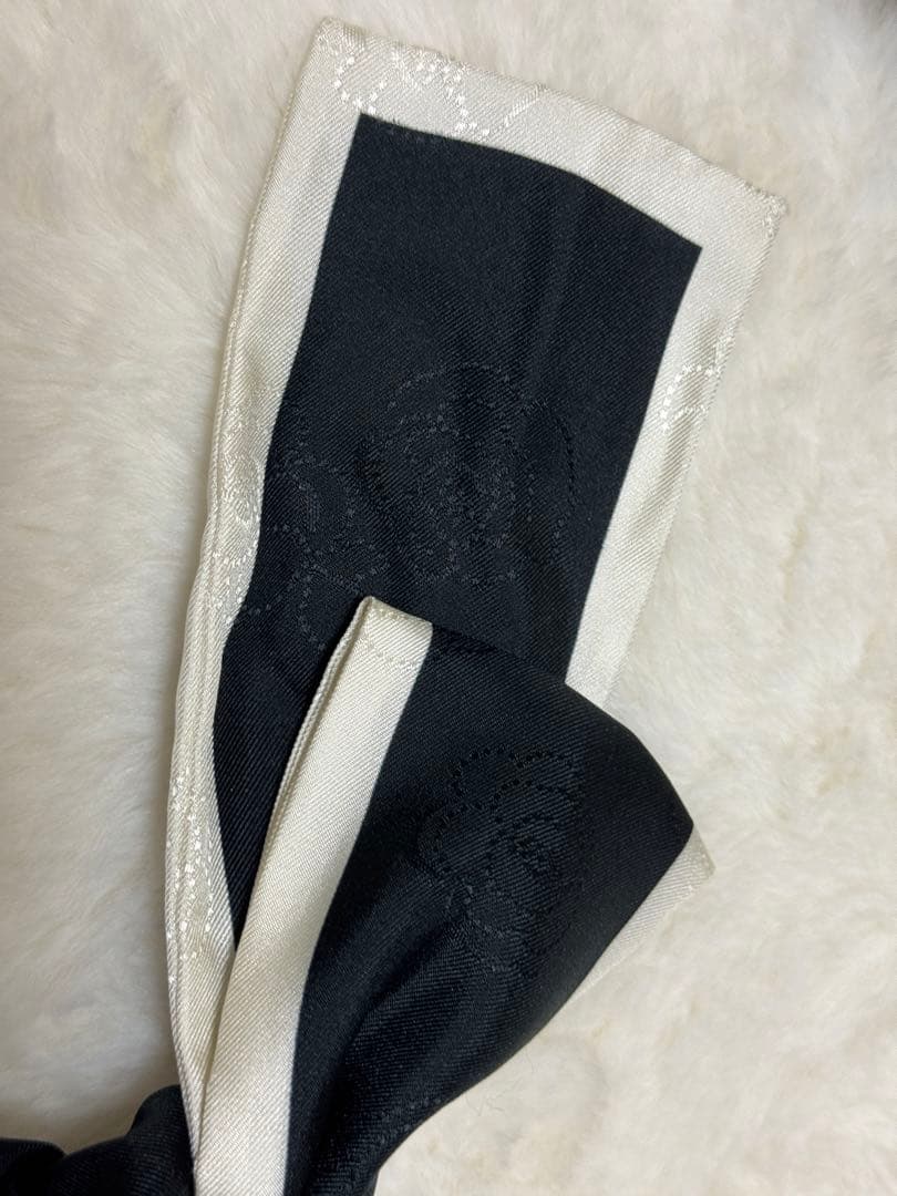 CHANEL ヘアアクセサリー シルクリボンシュシュ 箱あり